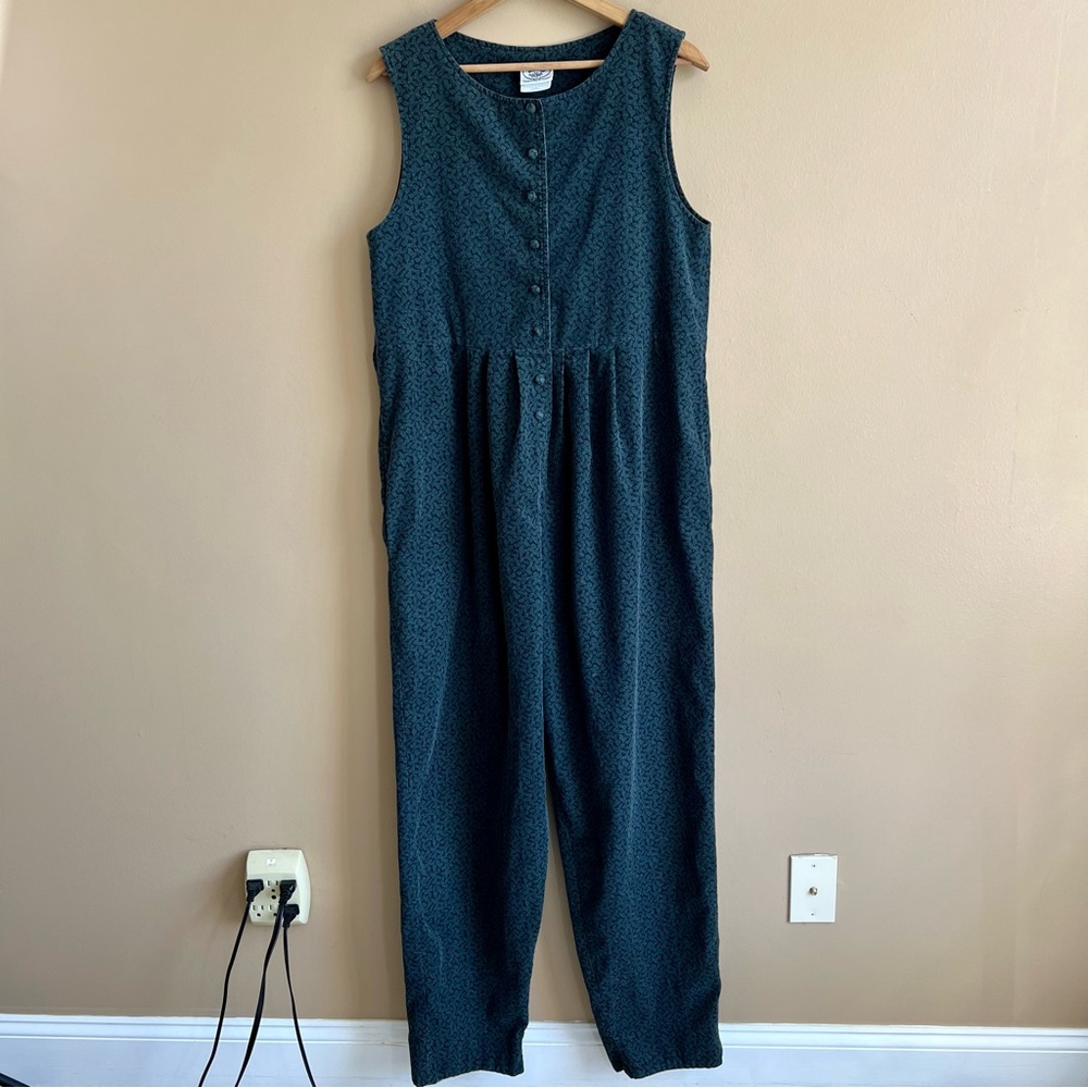 Vintage LAURA ASHLEY Corduroy Jumpsuit Size Large 100% Cotton Made in Ireland - Picture 12 of 12